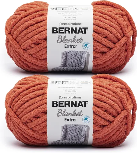 Miniatura 27 de Bernat - Estambre para mantas Extra Negro, 2 paquetes de 300g/10.5 onzas, poliéster, #7, jumbo, tejido de punto/ganchillo