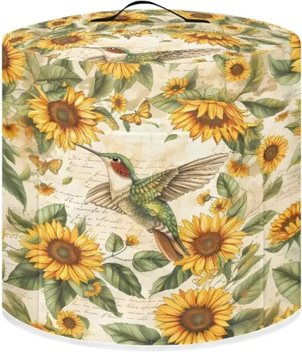 Miniatura 9 de Cubierta antipolvo para olla a presión con estampado floral de pájaros, compatible con 3 cuartos de galón, cubierta antipolvo instantánea duradera
