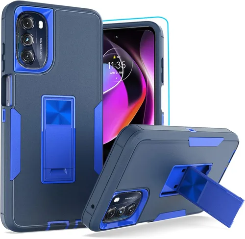 MDCN Funda para Moto G 5G, Motorola Moto G 5G, grado militar resistente con protector de pantalla HD, soporte magnético, protección de montaje en