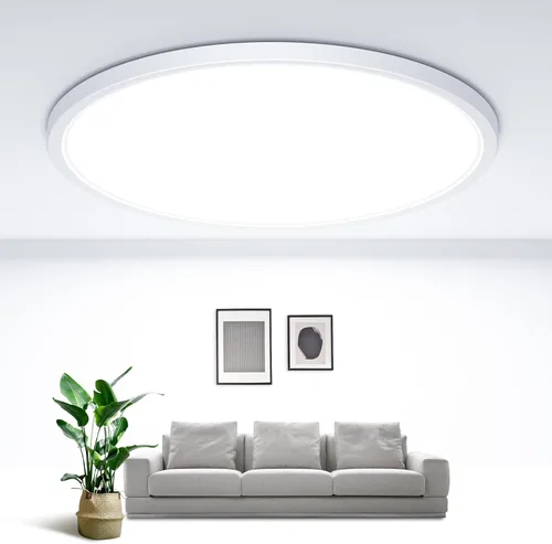 Miniatura 25 de Peasur - Lámpara de techo led de 18 cm, montaje empotrado ajustable, 3000 K/3500 K/4000 K/5000 K/6500 K, 1500 LM, 15 W, lámpara redonda blanca Blanco