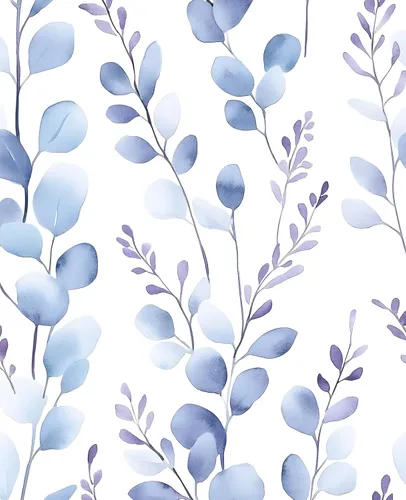 Miniatura 17 de Papel Tapiz Despegable de Hojas Azules Boho, Diseño de Hojas Azules Moderno Vinilo Autoadhesivo Papel de Contacto Casual Estilo Granja para Cajón