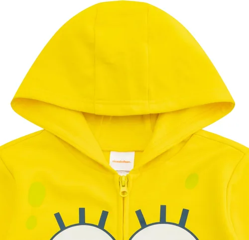Miniatura 2 de Nickelodeon SpongeBob SquarePants - Sudadera con capucha y cremallera para niños grandes