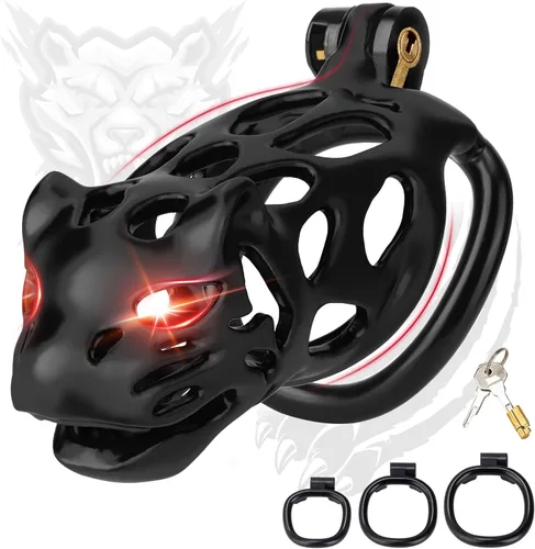 Miniatura 11 de Jaula de castidad, dispositivo de castidad masculina invisible ligero con 3 anillos activos, jaula grande para pene impresa en 3D, juguetes sexuales