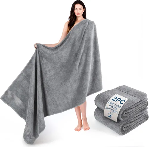 Miniatura 126 de Cotton Paradise 4 piezas de toallas turcas para baño, juego de toallas extra grandes suaves y afelpadas para baño, color beige