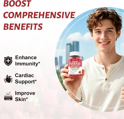 Miniatura 6 de 1500MG Liposomal NMN Supplement NMNH Gummies-NAD Supplement to Boost NAD+, Nicotinamide Riboside ＆ Quercetin, Improve Energy Levels ＆ Enhance