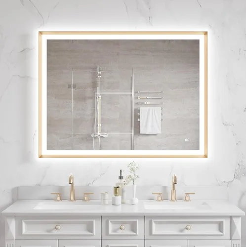 Miniatura 25 de WELLFOR Espejo de baño LED de 28 x 36 pulgadas, espejo de tocador de baño con luz, espejo de pared de baño, espejo de baño iluminado, montaje