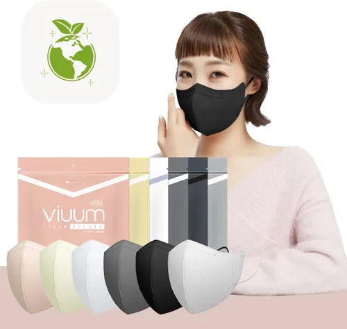 HOMSSEM [25 piezas VIUUM Deluxe Máscara Facial Coreana de Color – Máscara Facial Coreana Suave y Duradera para Adultos – Filtro 2D de 4 Capas