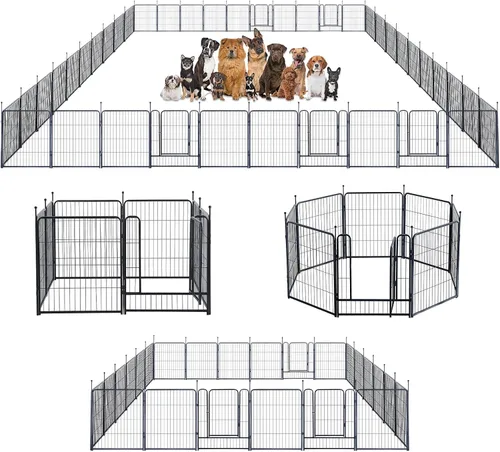 Miniatura 14 de Corralito para perros, valla portátil para perros al aire libre, corralito para perros grandes, medianos y pequeños, vallas para perros