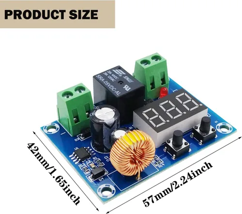 Miniatura 4 de Interruptor de desconexión de protector digital de bajo voltaje XH-M609, módulo de protección de voltaje CC 12V-36V Módulo de protección de circuito