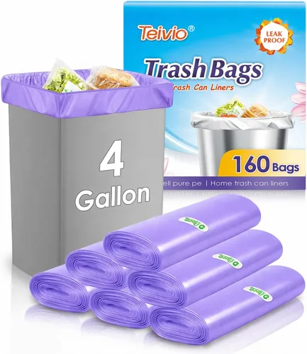 Miniatura 16 de Bolsas de basura fuertes de 1.2 galones, 220 unidades, bolsas de basura para baño, bolsas de plástico pequeñas para la oficina en casa, cocina, se