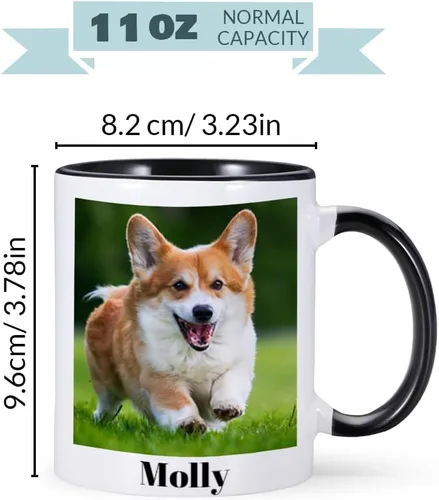 Miniatura 4 de Taza personalizada, tazas de café personalizadas con imagen, texto, nombre, taza personalizada, regalos para novio, novia, familia, tazas de café