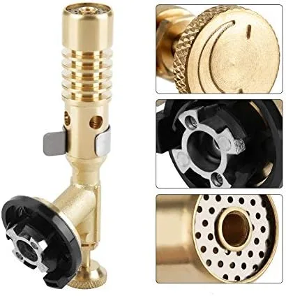 Antorcha de cocina BBQ Llama Camping Profesional Portátil Latón Cocina Cocina Gas Butano Antorcha Culinaria Soldadura BBQ Pistola de llama Kit de