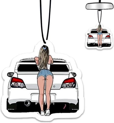 Miniatura 9 de 1 unidad de ambientador de coche, lindo ambientador de coche con diseño de hámster para espejo con aroma colgante, lindo accesorio para espejo
