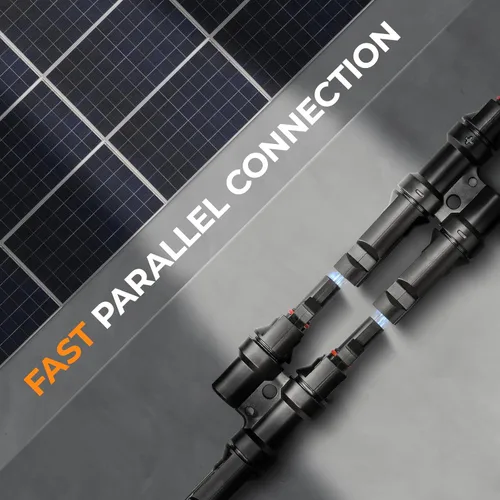 Miniatura 3 de Conector de panel solar de 2 a 1 2 vías, divisor de panel solar de 1000 V FMM+MFF rama en Y, conectores paralelos para conexión paralela entre 2 a 1