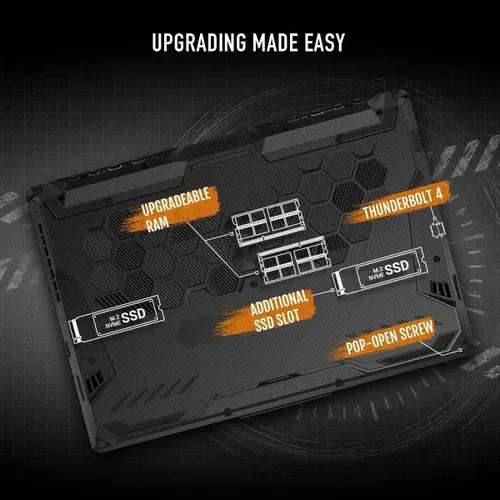 Miniatura 4 de ASUS TUF Gaming F15 15.6" Full HD 144Hz - Laptop para juegos, Intel Core i5-11400H 2.7GHz, 8GB RAM, 512GB SSD, NVIDIA GeForce RTX 3050 4GB, Windows