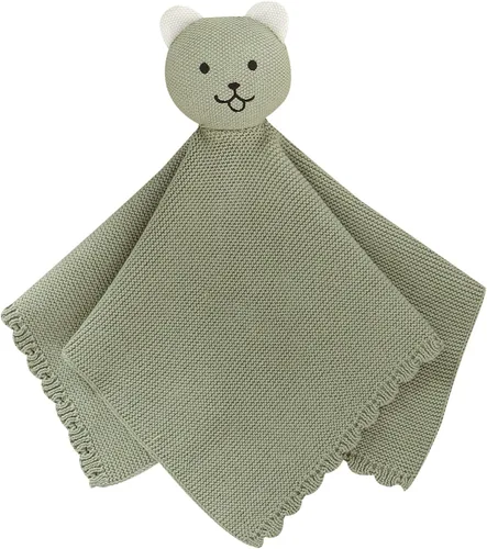 Miniatura 11 de LAWKUL Manta de seguridad suave para recién nacidos, niños y niñas, de punto para acurrucarse, cómoda, color camel, 16 x 16 pulgadas
