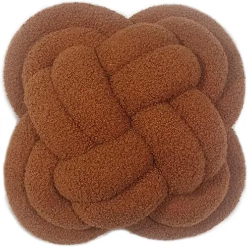 Miniatura 25 de Cyprinus Carpio Almohada creativa con nudo de bola de rosa, cojín de flor para sofá, almohada lumbar, decoración (rosa-C)