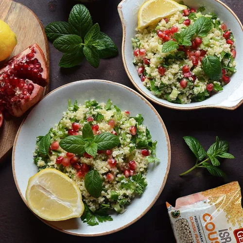 Miniatura 2 de Gefen Cuscús perlado clásico israelí, 8.8 onzas, pasta tostada mediterránea totalmente natural