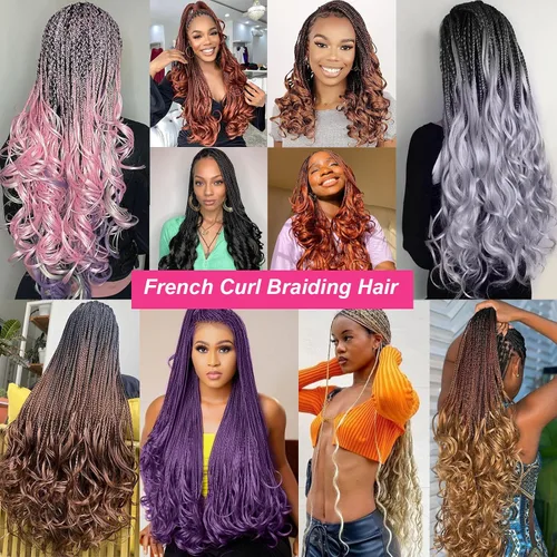 Miniatura 6 de Unionbeauty - Cabello rizado francés trenzado de 10 pulgadas, trenzas rizadas estilo Bob francés, cabello de ganchillo, 8 paquetes de trenzas