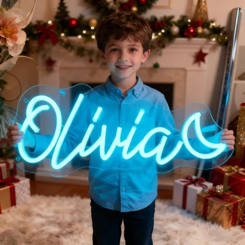 Miniatura 3 de Letrero de neón personalizado para decoración de pared, letrero de neón LED regulable personalizable para boda, familia, regalo de cumpleaños