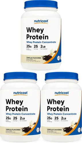 Miniatura 9 de Nutricost Concentrado de proteína de suero (mantequilla de maní y chocolate) 5 libras, sin gluten y sin OMG