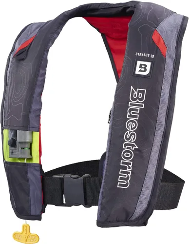 Miniatura 9 de BLUESTORM Stratus 35 Chaleco salvavidas inflable PFD para adultos Chaleco salvavidas automático de inflado automático aprobado por la Guardia