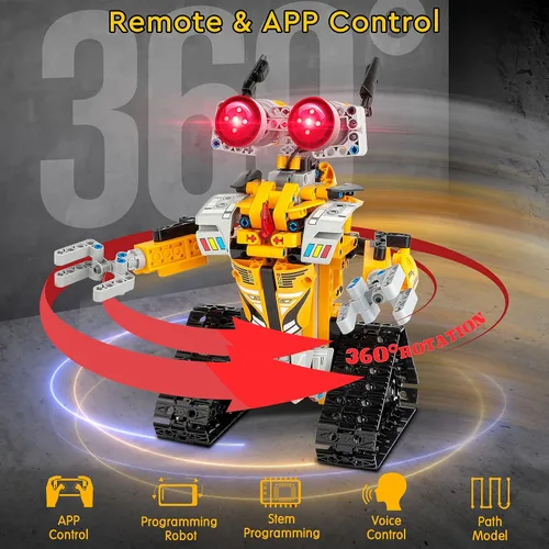 Miniatura 4 de Sillbird Kit de construcción de robot con control remoto, regalos STEM para niños de 8 a 13 años, juguetes robóticos codificables para cumpleaños