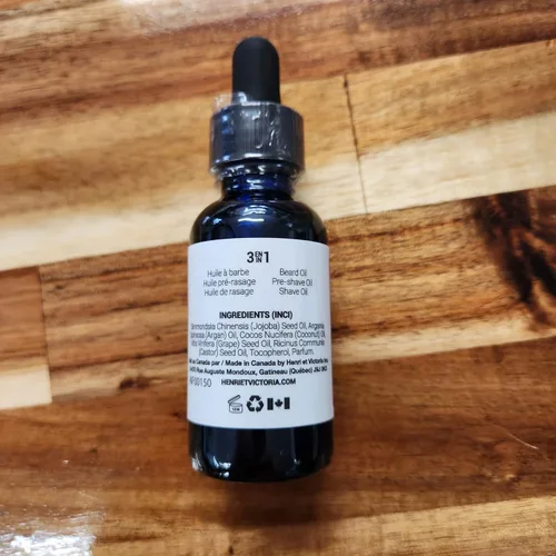 Miniatura 5 de HENRI ET VICTORIA Fragancia de aceite de barba Amande Fabricado en Canadá por expertos artesanos Ingredientes hidratantes, no grasos, naturales