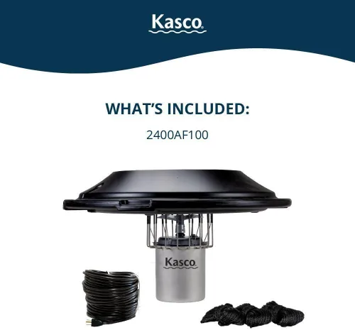 Miniatura 2 de Kasco Aireador de superficie de 1/2 HP -120 V con cable de alimentación eléctrica de 100 pies Aireación eficiente de superficie para lagos