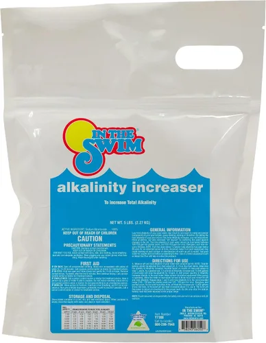 In The Swim Aumento de alcalinidad para piscinas: aumenta la alcalinidad y equilibra los niveles de pH en el agua de tu piscina, 100% bicarbonato de