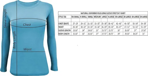 Miniatura 7 de Natural Uniforms Camiseta Under Scrub para mujer, cuello redondo, manga larga, paquete de 3, paquete múltiple de 3
