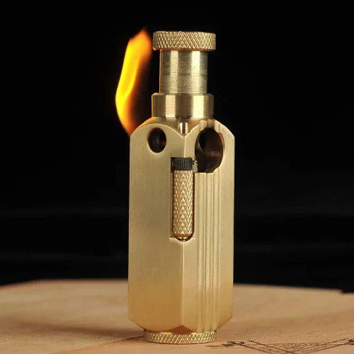 Encendedor de trinchera antiguo vintage, encendedores reutilizables para fumar, encendedor de cigarrillos de queroseno de llama suave, encendedor de