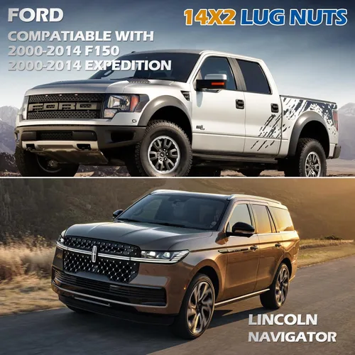 Miniatura 5 de Dynofit Tuercas abiertas M14x2 compatibles con Ford F150 Expedition 2000-2014, tuercas de rueda de 0.551 in x 2.0 para Excursión Lobo Transit