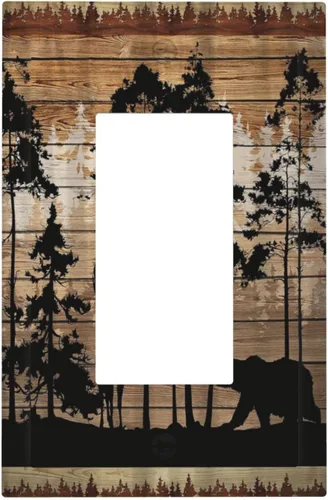 Miniatura 17 de Cubiertas Decorativas para Placas de Interruptor Boho Country Eucalipto Rústico Acuarela Hojas Verdes 2 Gang Placa de Pared Cubierta de Placa