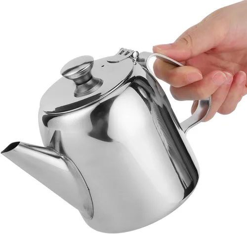 Miniatura 7 de Tetera de acero inoxidable, tetera de vidrio Ea, tetera turca, jarra de café térmica de acero inoxidable, cafetera de boquilla corta fría