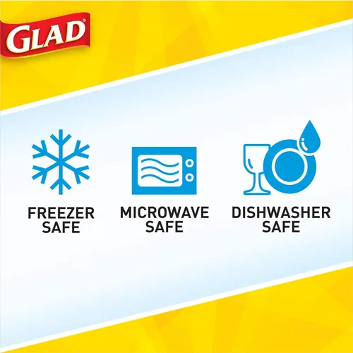 Miniatura 7 de Recipientes de almacenamiento de alimentos GladWare To Go, rectángulo mediano con capacidad para 24 onzas de alimentos, juego de 4