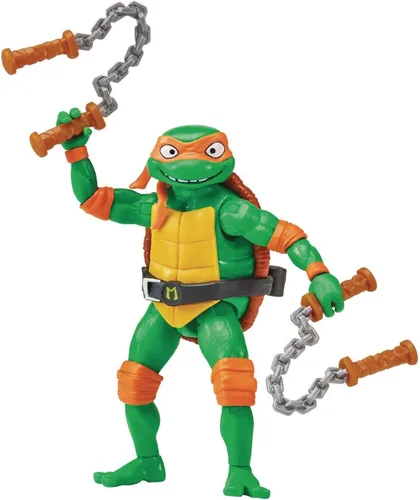 Teenage Mutant Ninja Tortugas: Mutant Mayhem 4.25" Michelangelo Figura de acción básica por Playmates Toys