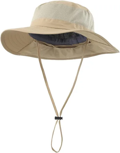 Miniatura 2 de Home Prefer Sombrero de malla para exteriores UPF50+ Sombrero de pesca de ala ancha con solapa para el cuello