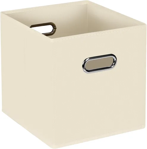 Miniatura 12 de STOREONE - Cubos de almacenamiento de tela con contenedores de cestas (28x28x28 cm) con asas dobles para estante, armario, organizadores de Negro