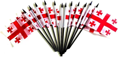 Miniatura 81 de World Flags Direct Banderas en miniatura de poliéster de Afganistán, paquete de 12, decoración de mesa de fiesta, desfiles, 4 x 6 pulgadas, verde