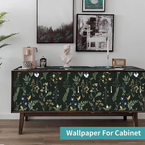 Miniatura 5 de Papel tapiz para despegar y pegar, papel tapiz floral bohemio de 17.5 x 78.7 pulgadas para dormitorio y baño, fácil de despegar, apto para inquilinos