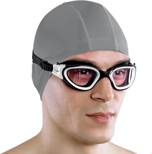 Miniatura 12 de AqtivAqua DX - Gafas de natación con visión amplia para adultos, hombres y mujeres, antiempañamiento y sin fugas Gafas blancas + funda negra