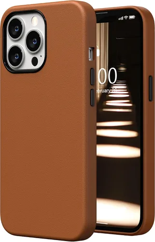 SURPHY Compatible con iPhone 13 Pro, funda de piel sintética de alta calidad (con botones metálicos y forro de microfibra) para 13 Pro (6.1 pulgadas