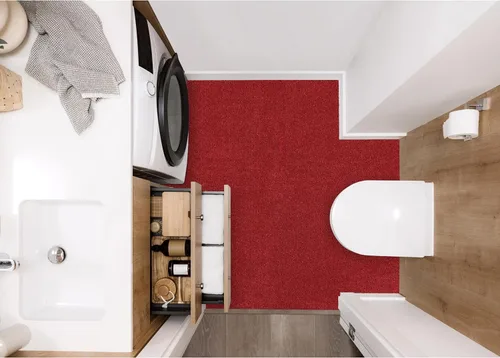 Miniatura 66 de Garland Rug Gramercy - Alfombra de baño rectangular lavable de polipropileno de felpa de 20 x 34 pulgadas, color azul lavabo, suave, absorbente