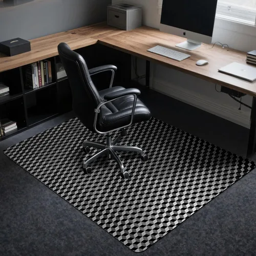 Miniatura 11 de BesWin Tapete para silla de oficina, 48 x 30 pulgadas, tapete para silla de escritorio de computadora para suelos de moqueta baja, protector de Negro
