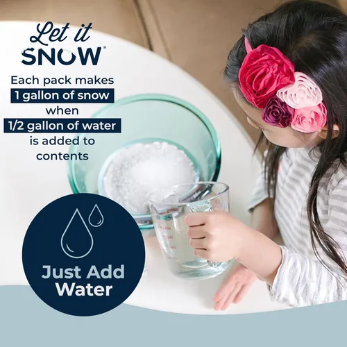 Miniatura 3 de Let it Snow Nieve Falsa Instantánea para Slime - Fabricada en los Estados Unidos, Suave, Segura y Fácil de Usar Polvo de Nieve Artificial - Nieve