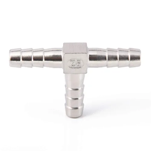 Miniatura 3 de Acero inoxidable 1" manguera Barb Tee 3 vías T en forma de divisor de CO2