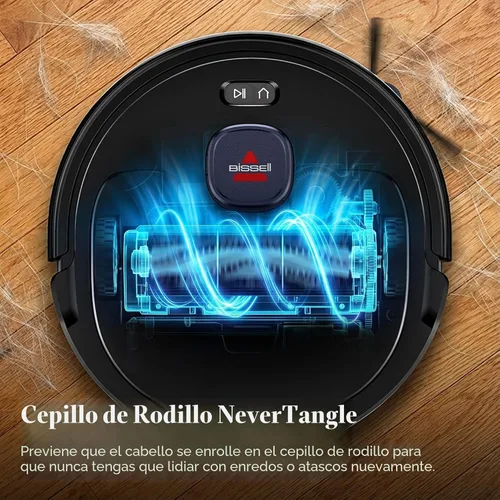 Miniatura 3 de Bissell FlexClean FurForce Robot Aspirador y trapeador sin enredos, rollo de cepillo para mascotas sin enredos, navegación LiDAR y almohadilla