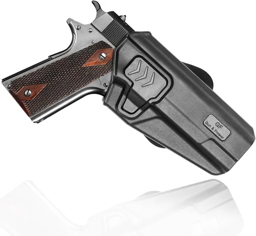 Miniatura 10 de Funda 1911 para Colt/Kimber/Springfield de 5'' sin riel, OWB Paddle/Molle/Clip Carry, opciones de liberación con el dedo índice y el pulgar, Molle &