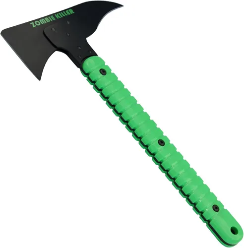 Miniatura 8 de Armory Replicas Hacha de lanzamiento de doble cabeza: hacha de acero inoxidable anodizado negro de espiga completa con envoltura y funda de nailon
